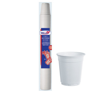 100 BICCHIERI 80CC IN PS BIANCO MONOUSO DA CAFFE' DOPLA COD. 22644