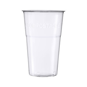 20 BICCHIERI BIRRA IN PLA 390ML TRASPARENTI DOPLA COD. 22708