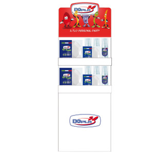 ESPOSITORE DA TERRA MINI CON PIATTI E BICCHIERI REUSE BIANCO DOPLA COD. 36452