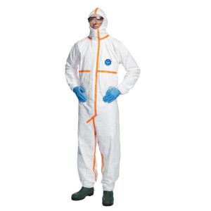 TUTA TYVEK  800J C/NASTRATURE ARANCIONE TG XXL BIANCO DUPONT COD. TY390.59.01-XXL