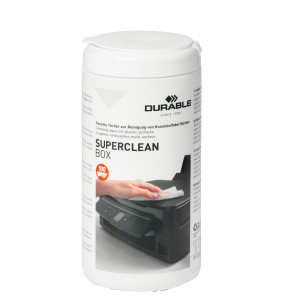 SALVIETTE DETERGENTI PER SUPERFICI IN PLASTICA SUPERCLEAN BOX 100PZ- DURABLE COD. 5708-02