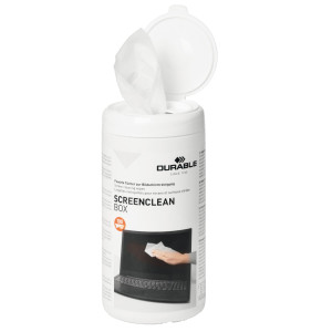 SALVIETTINE PER PULIZIA SCHERMI SCREENCLEAN BOX 100PZ- DURABLE COD. 5736-02