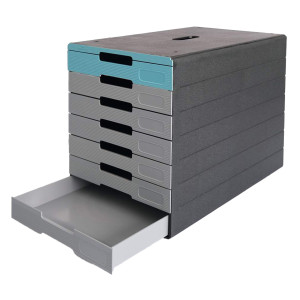 CASSETTIERA 7 CASSETTI IDEALBOX PRO 7 AZZURRO DURABLE COD. 7763-06