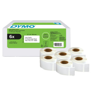 VALUE PACK 6 ROTOLI ETICHETTE LW PER INDIRIZZI 25 X 54MM BIANCO DYMO COD. 2177564