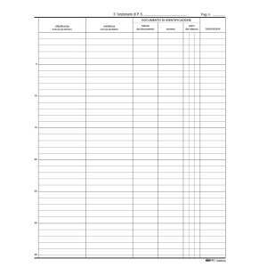 REGISTRO PERSONE ALLOGGIATE 31X24.5CM 46PG E2846 EDIPRO COD. E2846