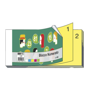 BLOCCO NUMERATO 1-100 2 SEZ. 6X13 E5406NEW COD. E5406 CONFEZIONE DA 10