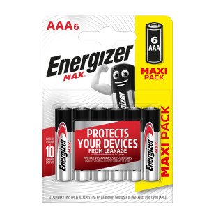 BLISTER 6 PILE MINISTILO AA A - ENERGIZER MAX COD. E303341100