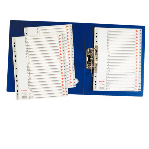 SEPARATORE IN PPL GRIGIO ALFABETICO A-Z F.TO A4 ESSELTE COD. 100112