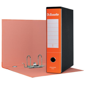 REGISTRATORE ESSENTIALS G75 ARANCIONE DORSO 8CM F.TO PROTOCOLLO ESSELTE COD. 390775200 CONFEZIONE DA 6