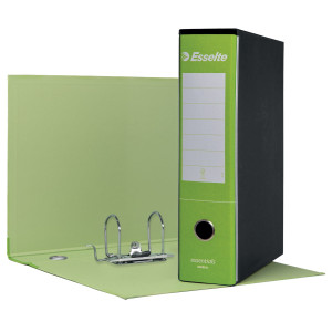 REGISTRATORE ESSENTIALS G75 VERDE CHIARO DORSO 8CM F.TO PROTOCOLLO ESSELTE COD. 390775600 CONFEZIONE DA 6