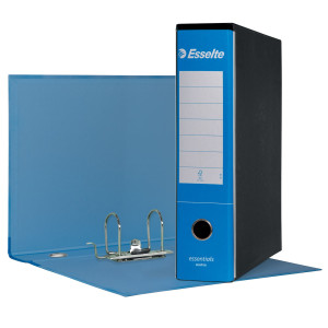 REGISTRATORE ESSENTIALS G75 AZZURRO DORSO 8CM F.TO PROTOCOLLO ESSELTE COD. 390775800 CONFEZIONE DA 6