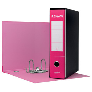 REGISTRATORE ESSENTIALS G75 FUCSIA DORSO 8CM F.TO PROTOCOLLO ESSELTE COD. 390775900 CONFEZIONE DA 6