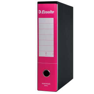 REGISTRATORE ESSENTIALS G75 FUCSIA DORSO 8CM F.TO PROTOCOLLO ESSELTE COD. 390775900 CONFEZIONE DA 6