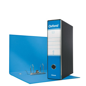 REGISTRATORE OXFORD G85 AZZURRO DORSO 8CM F.TO PROTOCOLLO ESSELTE COD. 390785800 CONFEZIONE DA 6