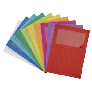 CONF.10 CARTELLE CON FINESTRA FOREVER 22X31CM COLORI ASSORTITI 50200E EXACOMPT COD. 50200E