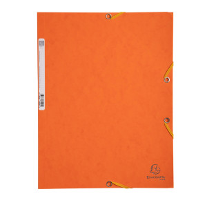 CARTELLA CON ELASTICO 24X32CM ARANCIO CARTONCINO LUSTRE' 425GR COD. 55504E CONFEZIONE DA 25