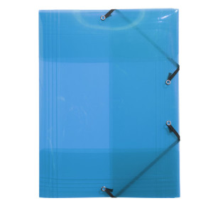 CARTELLA 3 LEMBI C/ELASTICI IN PP A4 COLORI ASS. 56701E CRYSTAL COLOURS EXACOMPT COD. 56701E