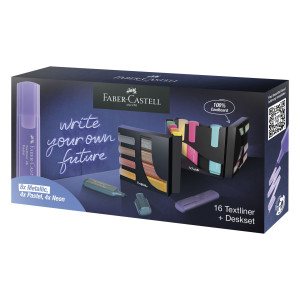 SET DA SCRIVANIA 16 TEXTLINER 46 COLORI ASSORTITI FABER CASTELL COD. 254603