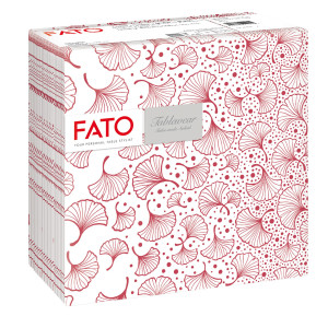 50 TOVAGLIOLI 40X40CM LINEA TABLEWEAR BILOBA BORDEAUX FATO COD. 88453700