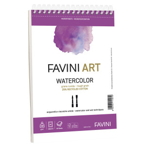 ALBUM SPIRALATO WATERCOLOR FAVINI ART 20FG 300GR A5 COD. A290025