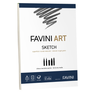 BLOCCO COLLATO SKETCH FAVINI ART 40FG 90GR/M2 F.TO A4 COD. A420454