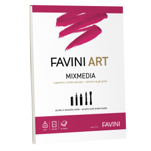 BLOCCO COLLATO MIX MEDIA FAVINI ART 20FG 250GR/M2 F.TO A4 COD. A420994