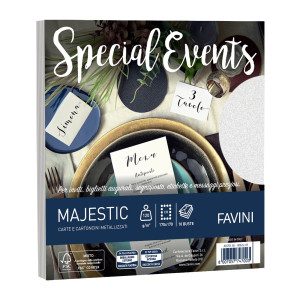 10 BUSTE SPECIAL EVENTS 120GR 170X170MM BIANCO 01 FAVINI COD. A570118