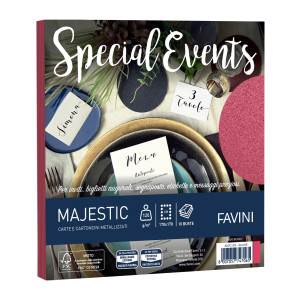 10 BUSTE SPECIAL EVENTS 120GR 170X170MM ROSSO 08 FAVINI COD. A57C118