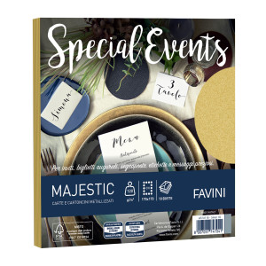 10 BUSTE SPECIAL EVENTS 120GR 170X170MM ORO 04 FAVINI COD. A57H118