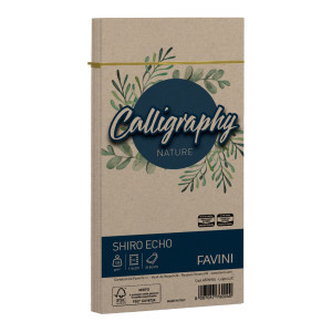 25 BUSTE CALLIGRAPHY SHIRO ECO 120GR 110X220MM LEGNO FAVINI COD. A57N904