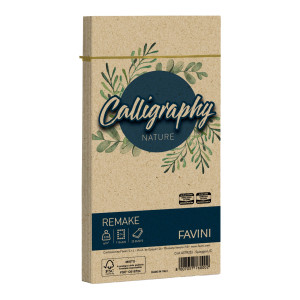 25 BUSTE CALLIGRAPHY REMAKE 120GR 110X220MM SPIAGGIA FAVINI COD. A57R253
