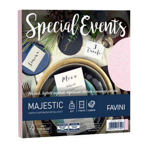 10 BUSTE SPECIAL EVENTS 120GR 170X170MM ROSA 05 FAVINI COD. A57S118