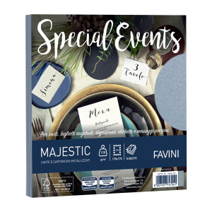 10 BUSTE SPECIAL EVENTS 120GR 170X170MM ARGENTO 03 FAVINI COD. A57U118