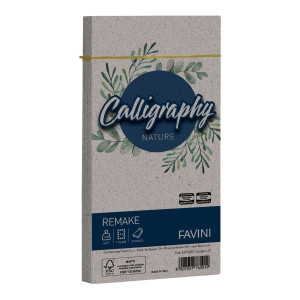 25 BUSTE CALLIGRAPHY REMAKE 120GR 110X220MM SCOGLIO FAVINI COD. A57U253