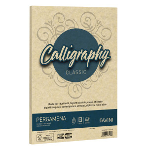 CARTA CALLIGRAPHY PERGAMENA 190GR A4 250FG CREMA 05 FAVINI COD. A692254