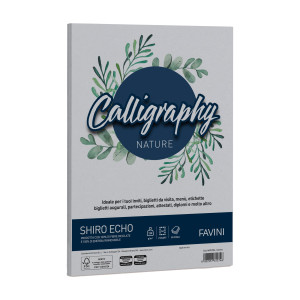 CARTA CALLIGRAPHY NATURE SHIRO ECO A4 50FG 120GR CENERE FAVINI COD. A69U904