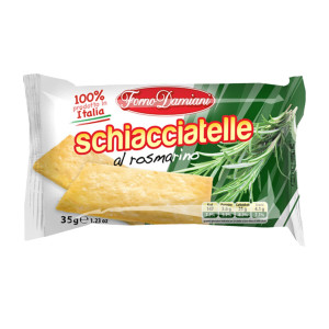 CONFEZIONE 50 SCHIACCIATELLE AL ROSMARINO MONOPORZIONE DA 35GR FORNO DAMIANI COD. FDSRO