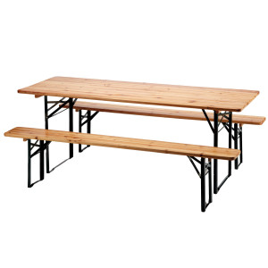 SET BIRRA RETTANGOLARE PIEGHEVOLE LEGNO - SET 3 ELEMENTI COD. S1011600