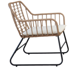 SALOTTO CEBU POLYRATTAN COLOR NATURALE - SET 4 ELEMENTI COD. S2251001