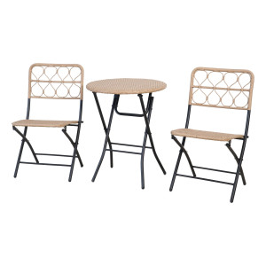 SALOTTO MAUI POLYRATTAN COLOR NATURALE - SET 3 ELEMENTI COD. S2251012