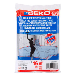 SET 3 PZ TELO HD COPRITUTTO MULTIUSO 16MQ 230/240GR GEKO COD. 100/314