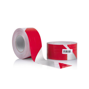 NASTRO SEGNALETICO SIGNAL 70MM X 100MT BIANCO/ROSSO RIFLETTENTE GEKO COD. 205/11