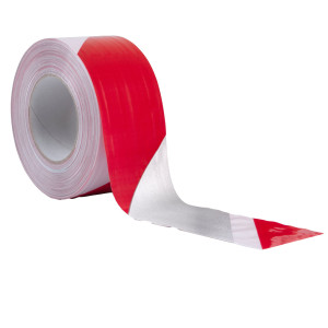 NASTRO SEGNALETICO SIGNAL 70MM X 100MT BIANCO/ROSSO RIFLETTENTE GEKO COD. 205/11
