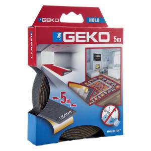 NASTRO ADESIVO ANTISCIVOLO HOLD PER TAPPETI E MOQUETTE 25MM X 5MT GEKO COD. 220/200
