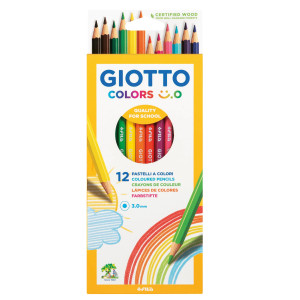 ASTUCCIO 12 MATITE COLORATE COLORS 3.0 GIOTTO COD. F278300