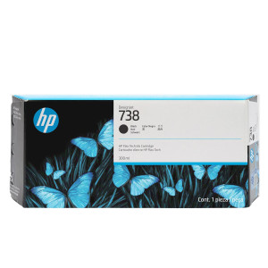 HP CARTUCCIA INK DESIGNJET 738 NERO -300ML COD. 498N8A