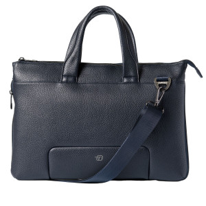 BORSA C/MANICI ESPANDIBILE GATE TRENDED ECOPELLE DIM.41X30X7CM BLU INTEMPO COD. 9234GAT32
