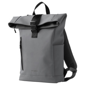 ZAINO ROLL-TOP DROP GOMMA ANTIPIOGGIA DIM. 30X42X14CM GRIGIO INTEMPO COD. 9239DR22