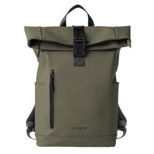 ZAINO ROLL-TOP DROP GOMMA ANTIPIOGGIA DIM. 30X42X14CM VERDE INTEMPO COD. 9239DR24