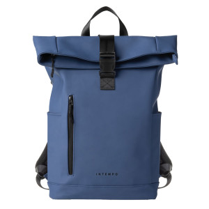 ZAINO ROLL-TOP DROP GOMMA ANTIPIOGGIA DIM. 30X42X14CM BLU INTEMPO COD. 9239DR32